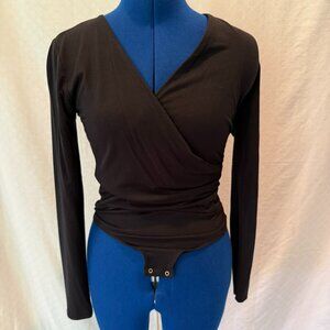 J. Crew Long Sleeve Wrap Bodysuit - XS